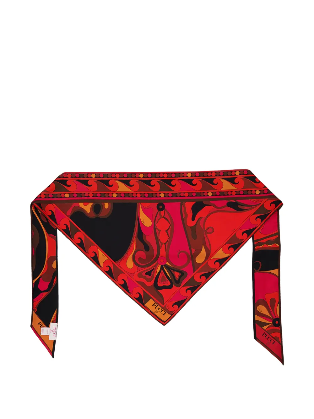  Pucci Fular Con Estampado Orchidee Iride - Rojo 