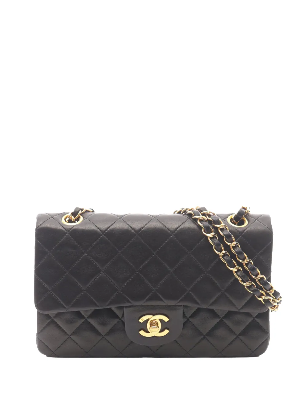 CHANEL Pre-Owned 1991-1994 Small Classic Lambskin Double Flap shoulder bag - Nero