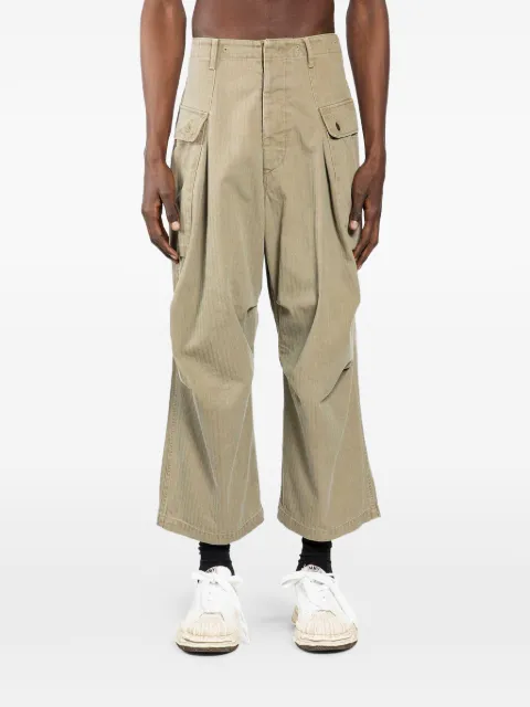 KAPITAL Jumbo Monkey herringbone trousers