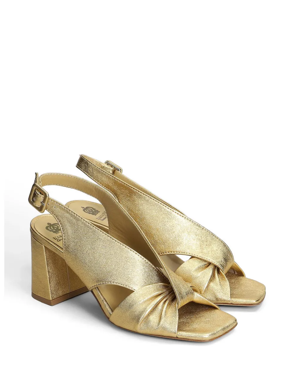 L Arianna Sandalen met blokhak Goud