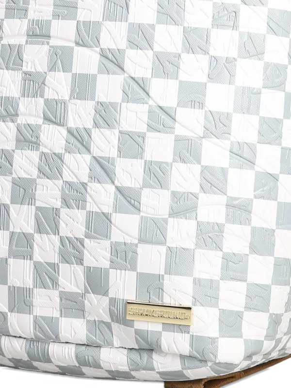 Sprayground 3AM check-pattern Embossed Backpack | White | FARFETCH