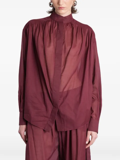 THE ANDAMANE gathered long-sleeve shirt