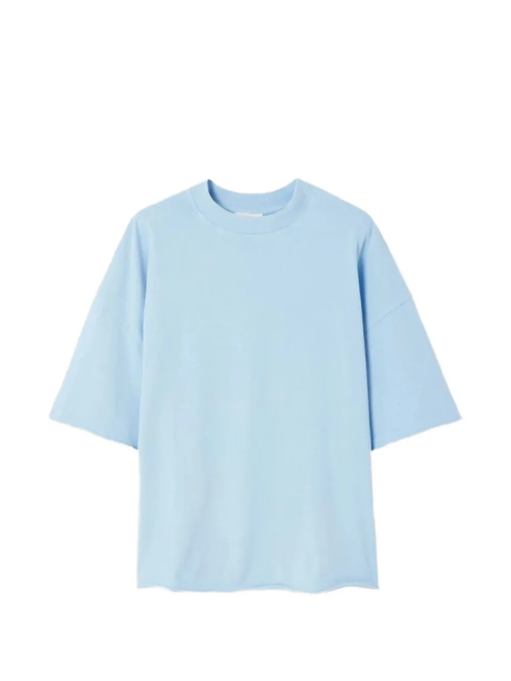 raw-edge drop-shoulder T-shirt