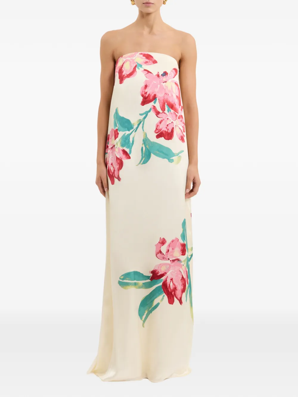 Rebecca Vallance Sunblush Bloom maxi-jurk Beige