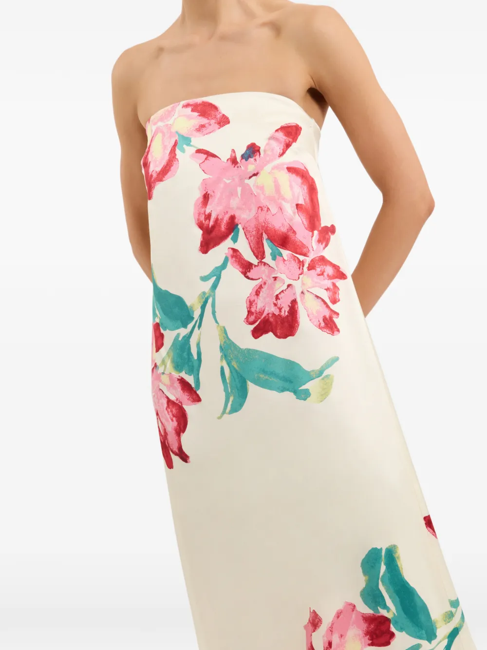 Rebecca Vallance Sunblush Bloom maxi-jurk Beige