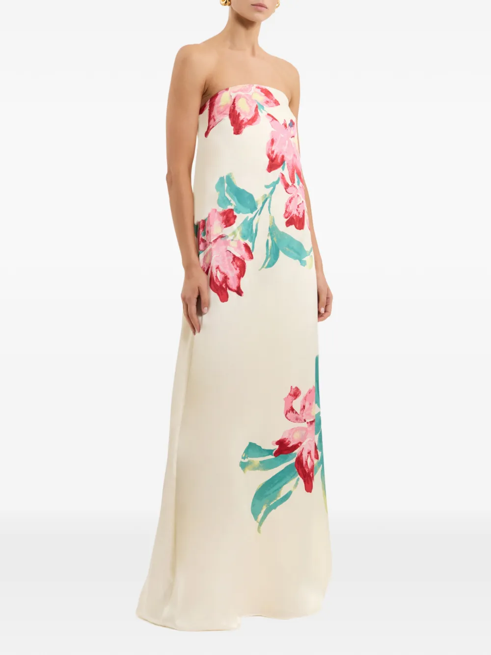Rebecca Vallance Sunblush Bloom maxi-jurk Beige