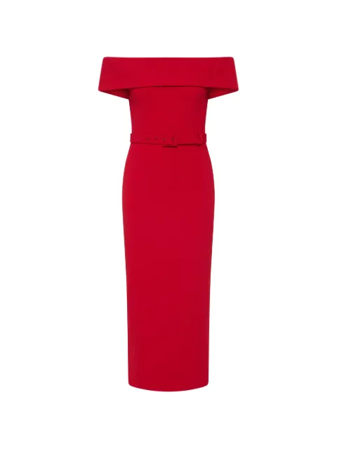 Rebecca Vallance Schulterfreies Precious Midikleid mit Gürtel