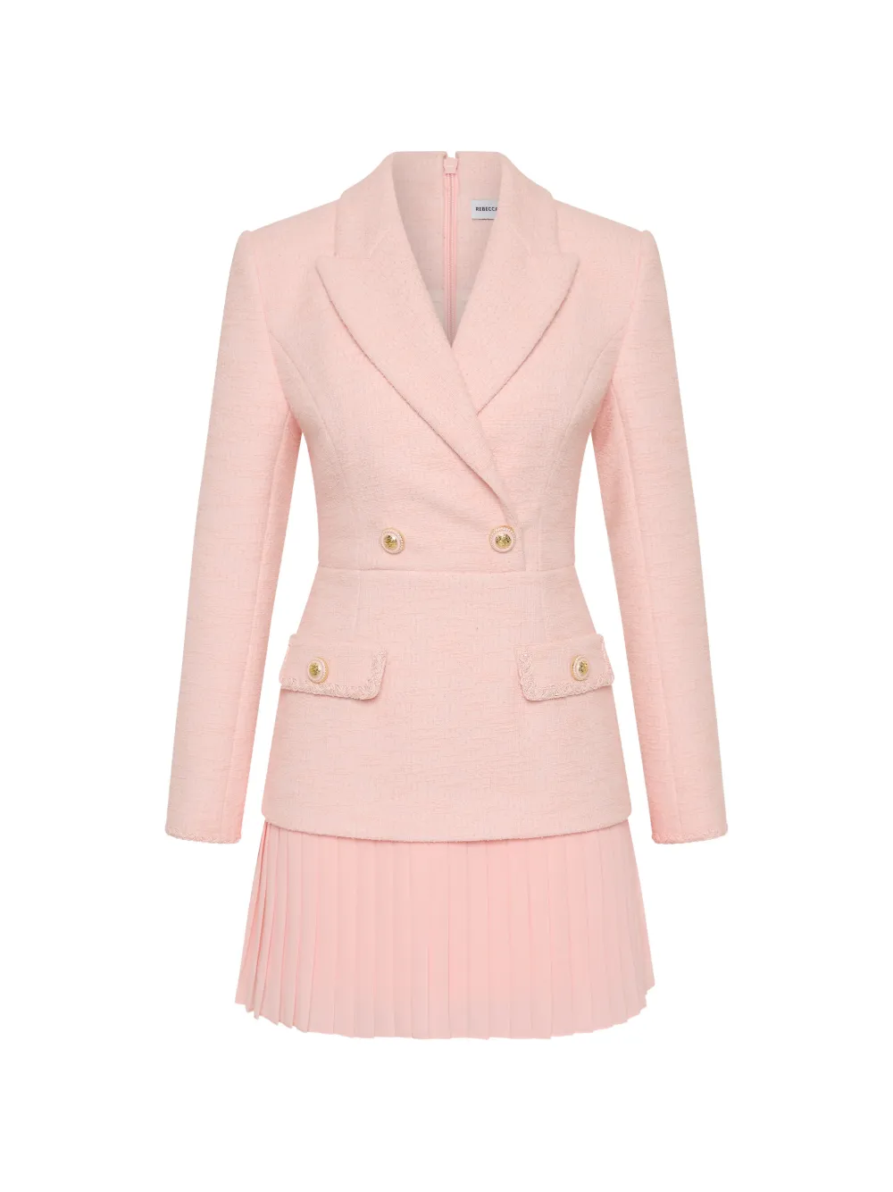 Rebecca Vallance Elvie pleated-skirt mini dress - Pink