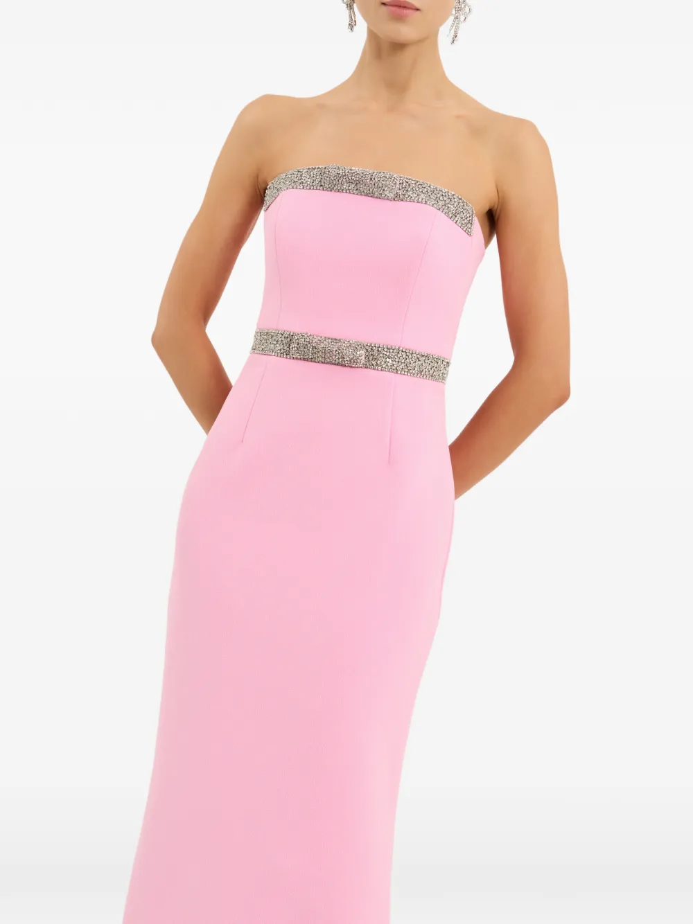 Rebecca Vallance Precious strapless avondjurk Roze