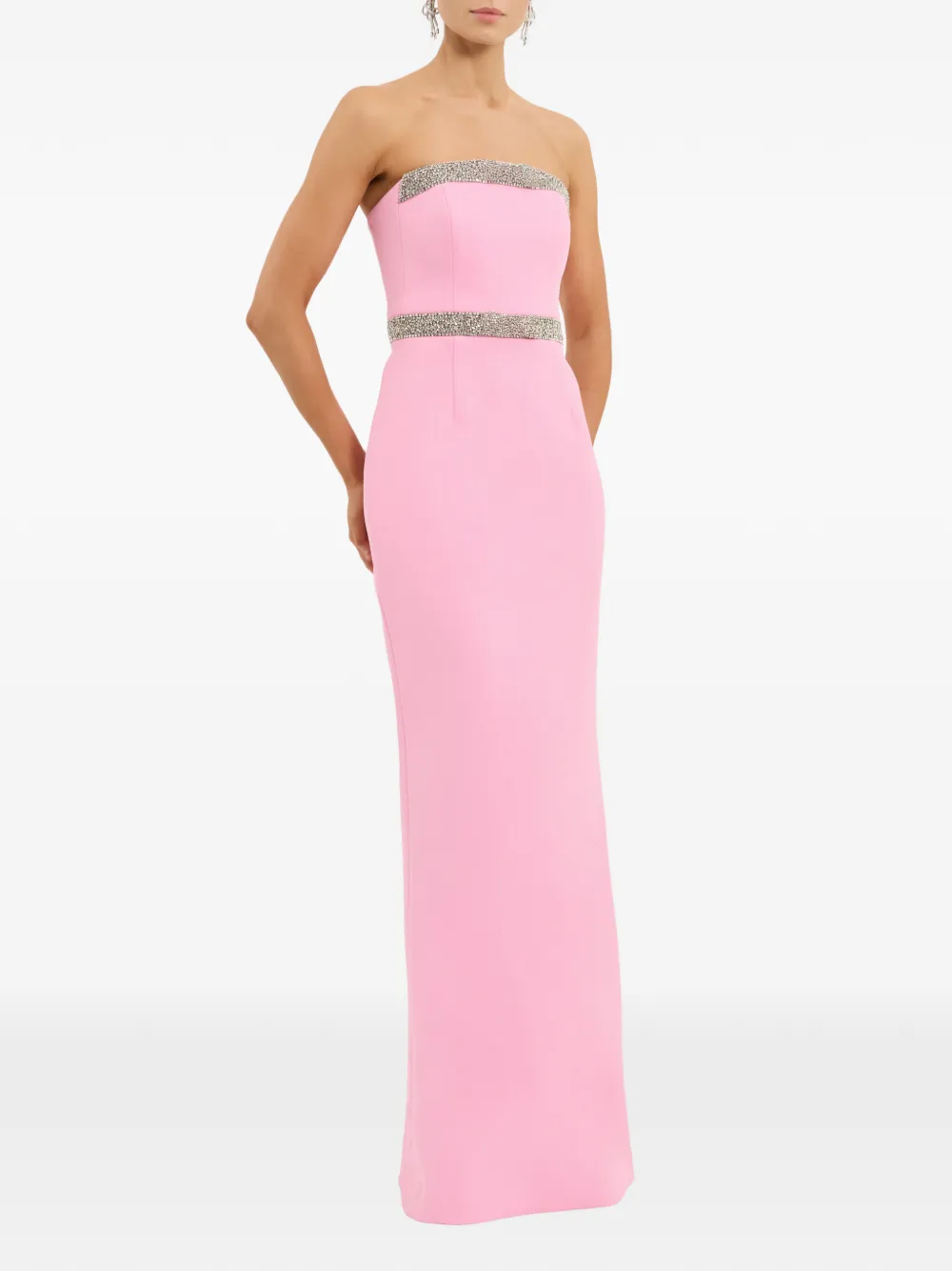 Rebecca Vallance Precious strapless avondjurk Roze