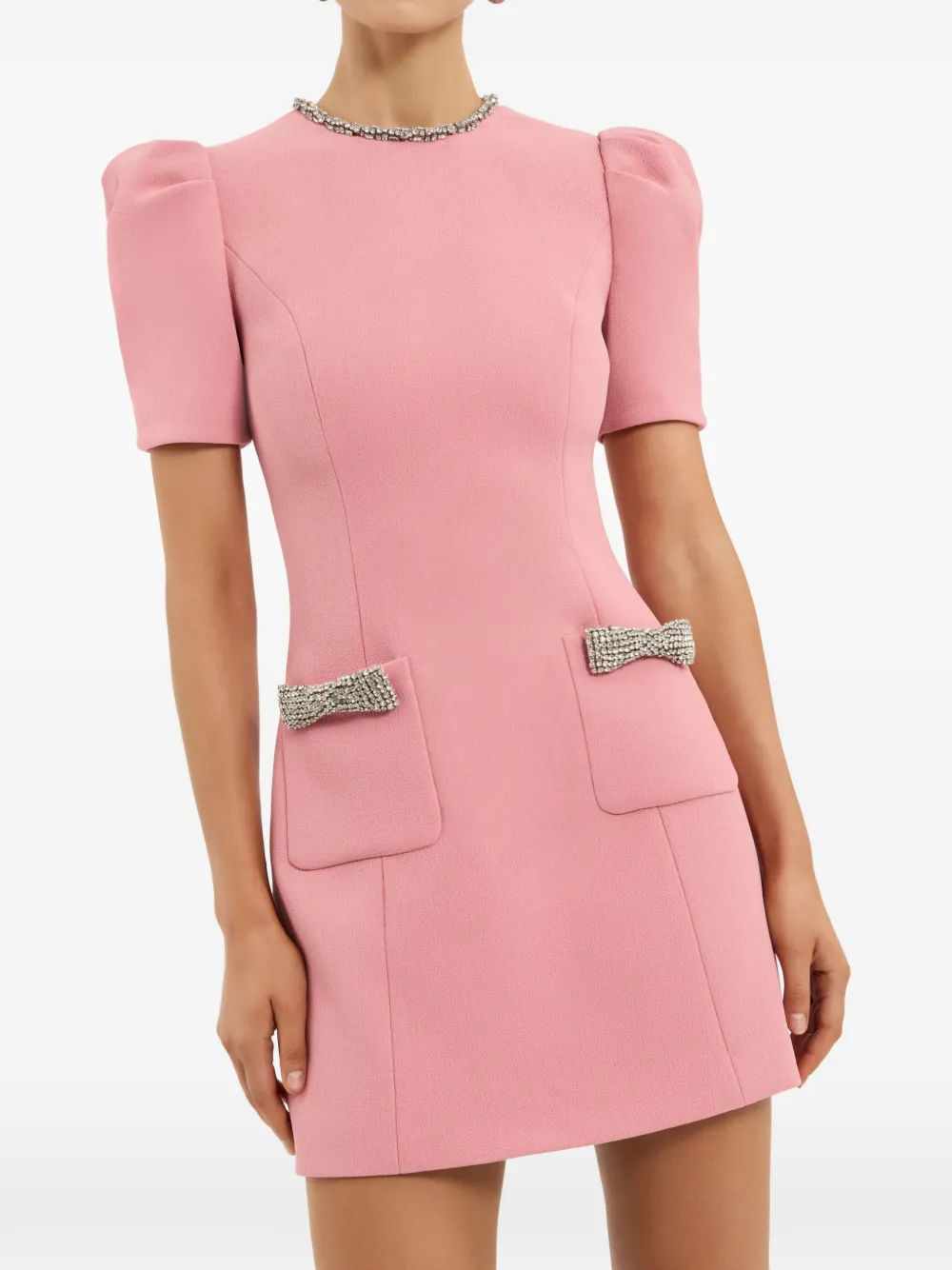 Rebecca Vallance Nemy mini-jurk met pofmouwen Roze