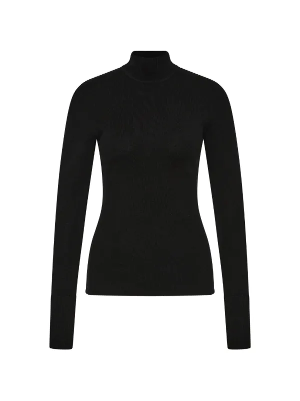 Rebecca Vallance Ceren Skivvy Knit Top in Black