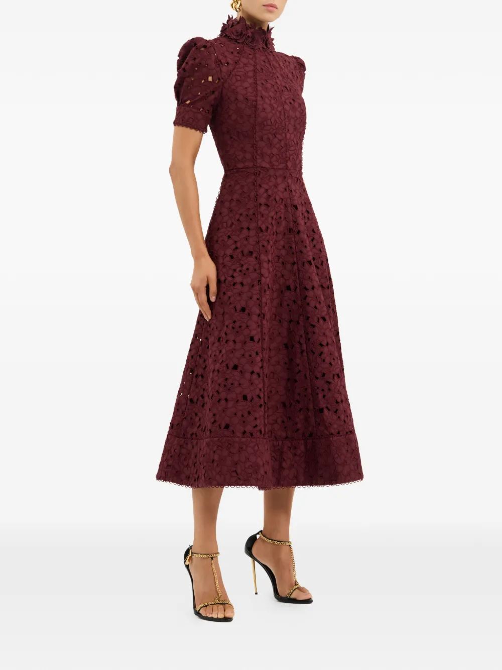 Rebecca Vallance Kitsu midi-jurk Rood