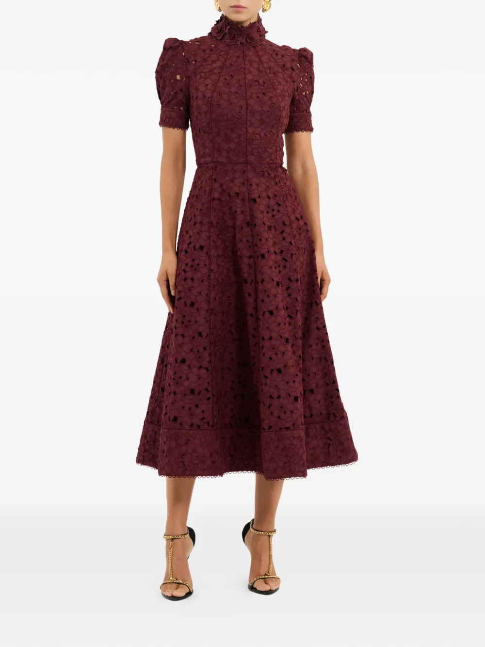 Rebecca Vallance Kitsu midi-jurk Rood