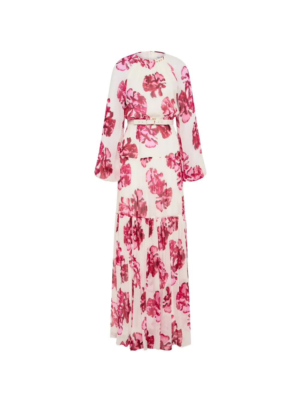 Rebecca Vallance Abito lungo Damask Rose - Bianco