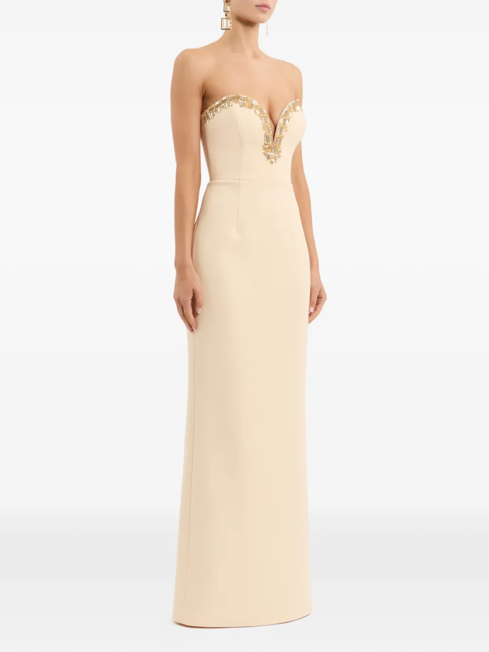 Rebecca Vallance Avondjurk Beige