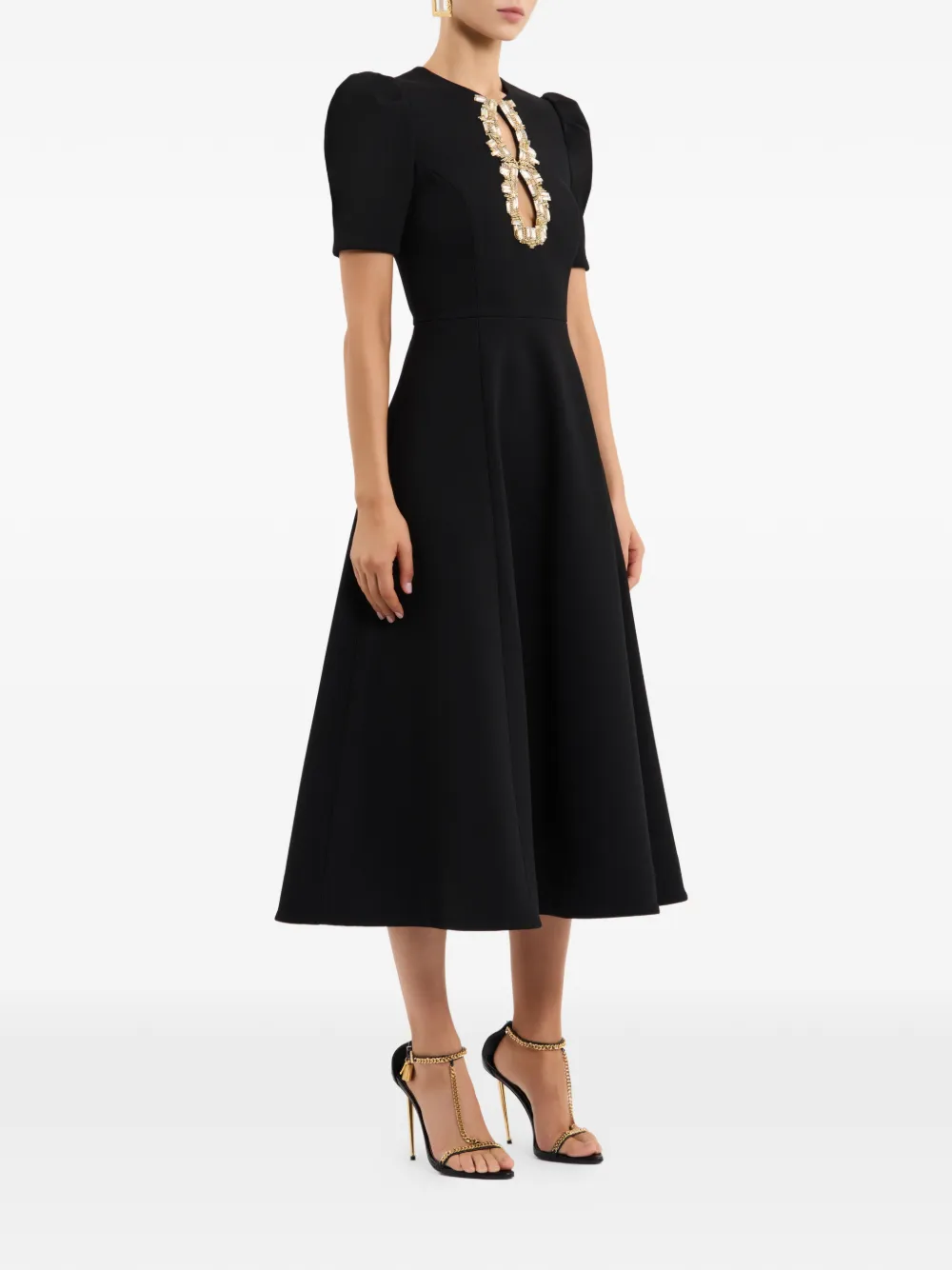 Rebecca Vallance Alexandrite midi-jurk Zwart