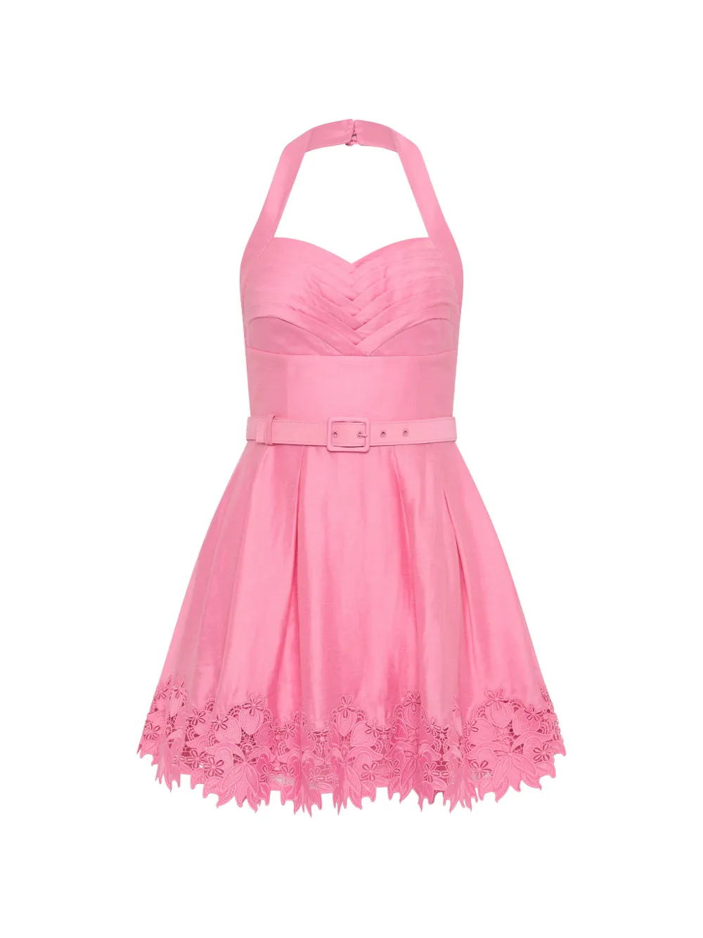 Rebecca Vallance Petalite halter mini dress - Rosa