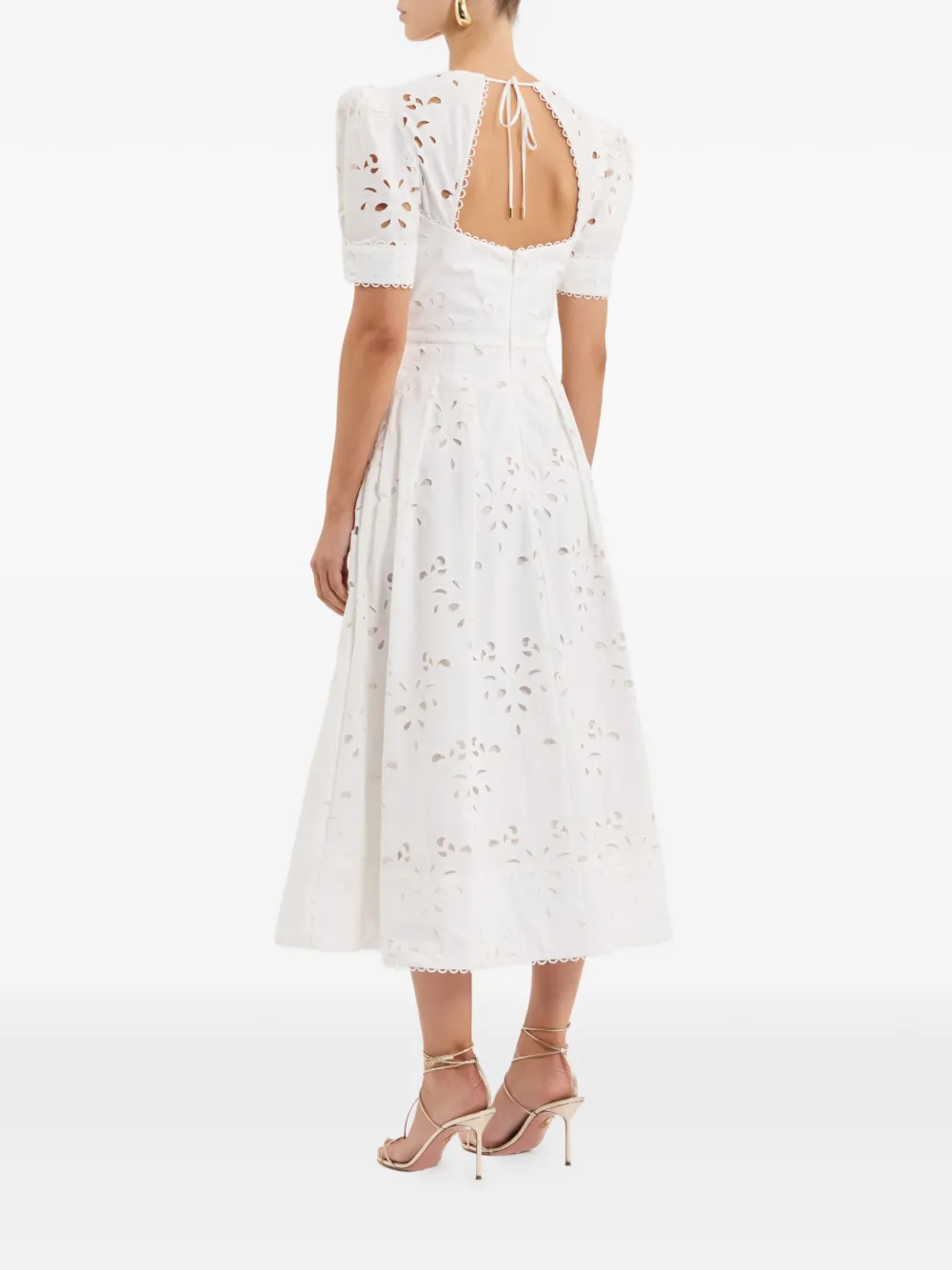 Rebecca Vallance Artesan midi-jurk Wit