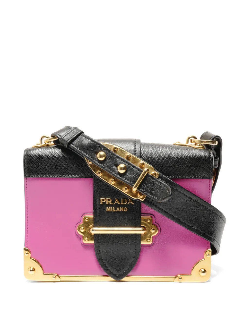 Prada Pre-Owned 2000-2010s Cahier leather shoulder bag - Rosa