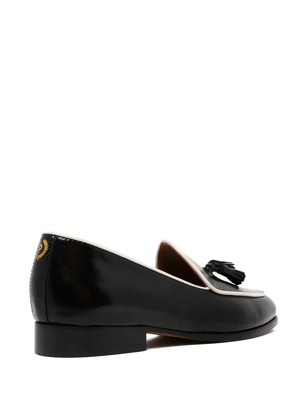 Pollini tassel-detail piped-trim loafers Zwart