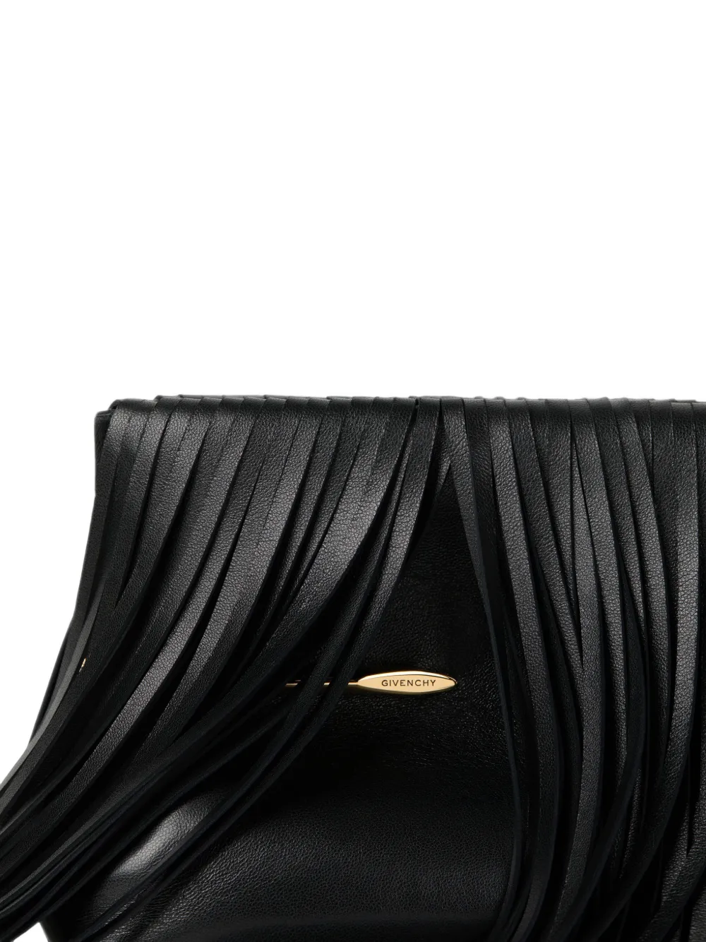 Givenchy Kleine Pinch Soft clutch met franje Zwart