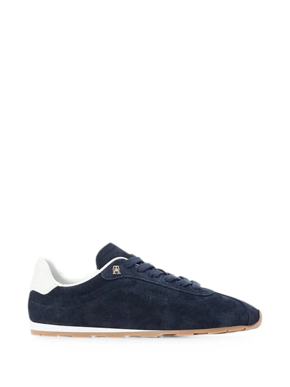 Tommy Hilfiger suede logo-motif sneakers - Blau