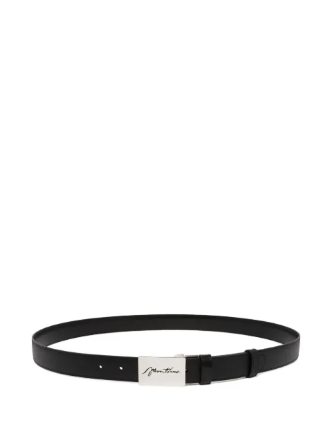 Montblanc logo-engraved saffiano-leather belt