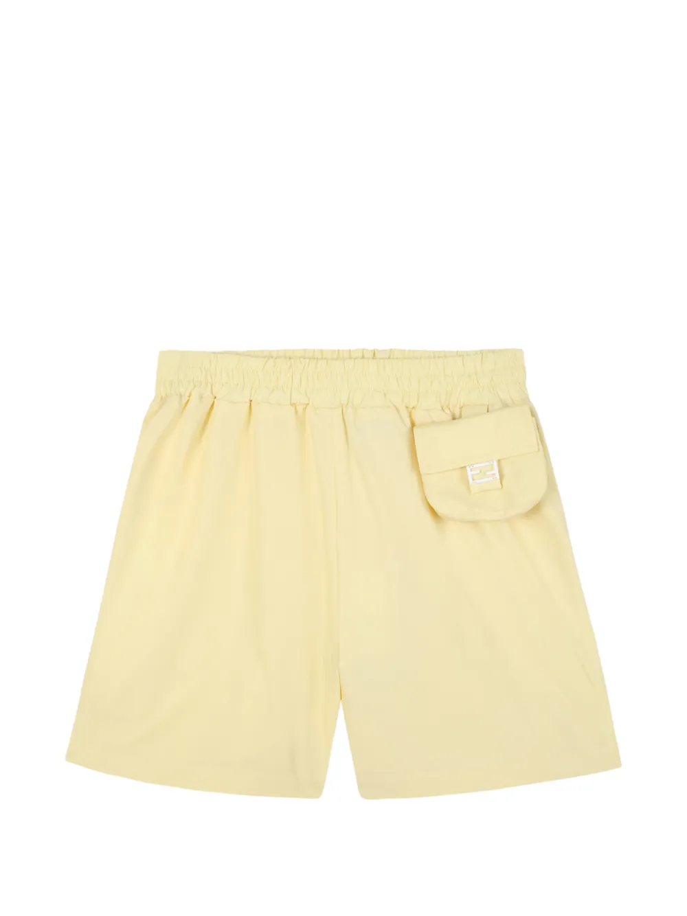 Fendi Kids logo-plaque cargo shorts - Giallo