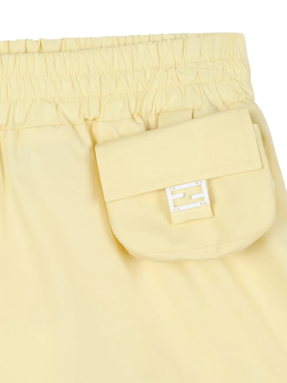 Fendi Kids Cargo shorts Geel