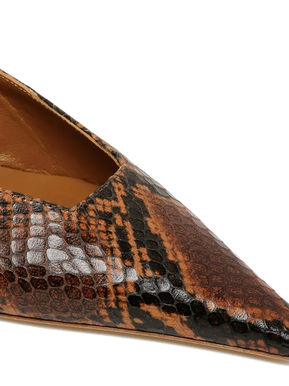Vic Matie snakeskin-effect pointed-toe pumps Bruin