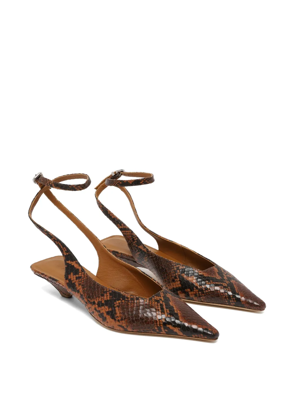 Vic Matie snakeskin-effect pointed-toe pumps Bruin