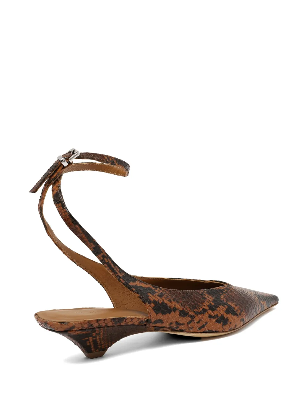 Vic Matie snakeskin-effect pointed-toe pumps Bruin