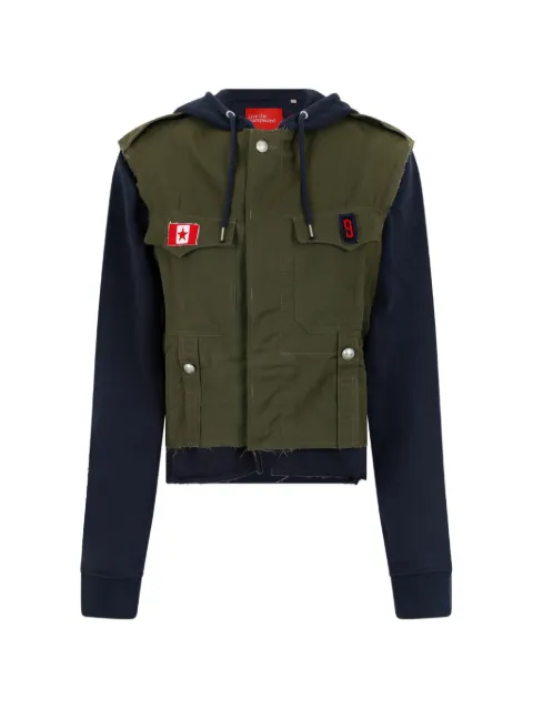 Merci layered-design frayed-edge jacket