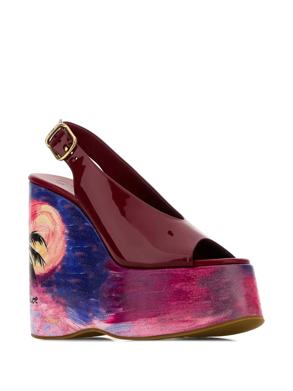 Chloé 130mm Maxime wedge pumps Rood