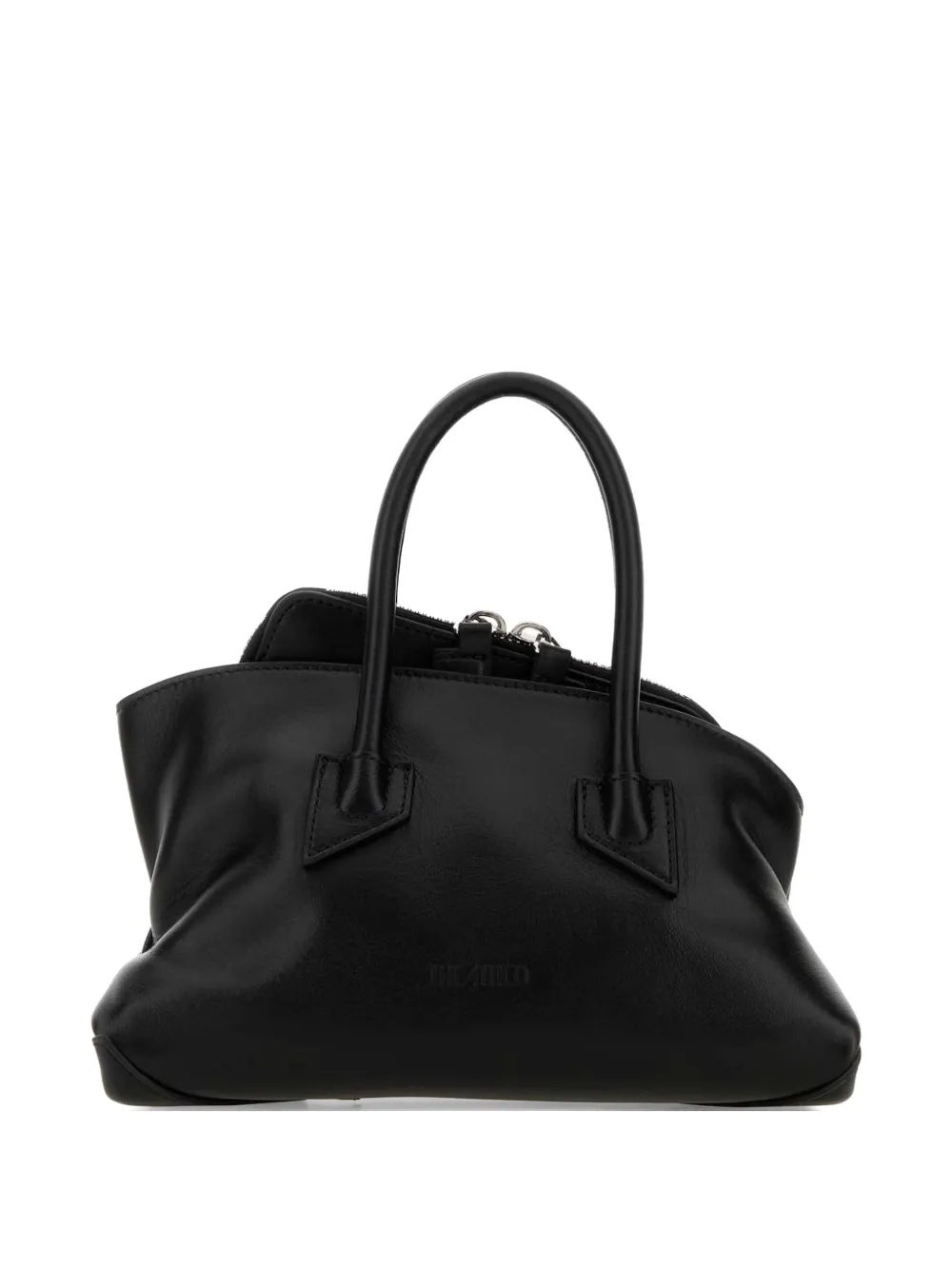 The Attico mini La Passeggiata leather tote bag - Nero