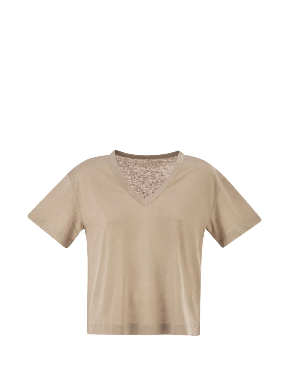 Majestic Filatures V-neck side-slit T-shirt - Toni neutri