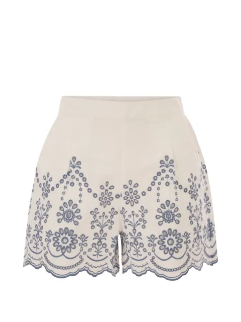 MC2 Saint Barth broderie-anglaise scalloped-hem shorts