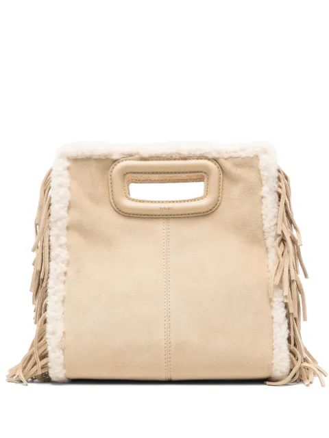 Maje Shopper met franje en lammy afwerking