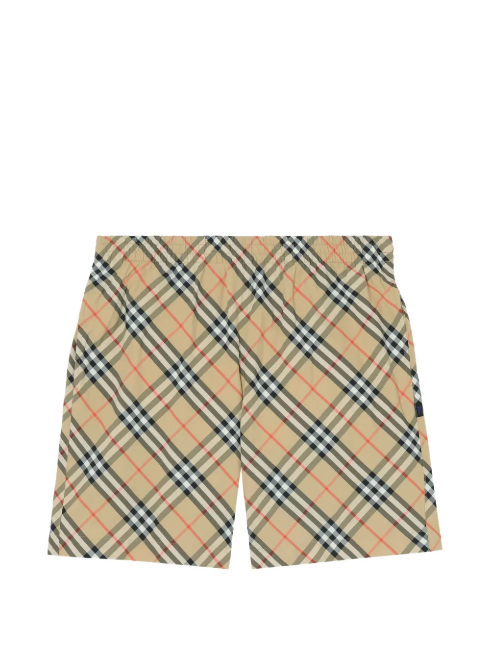 Burberry check swim shorts - Nude