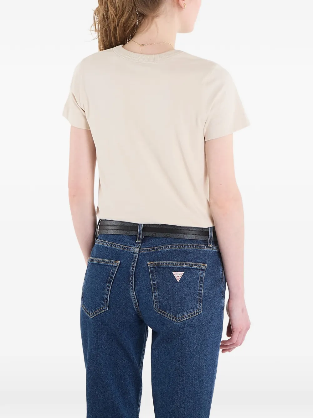GUESS USA T-shirt met logo Beige