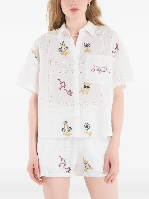Desigual embroidered eyelet shirt