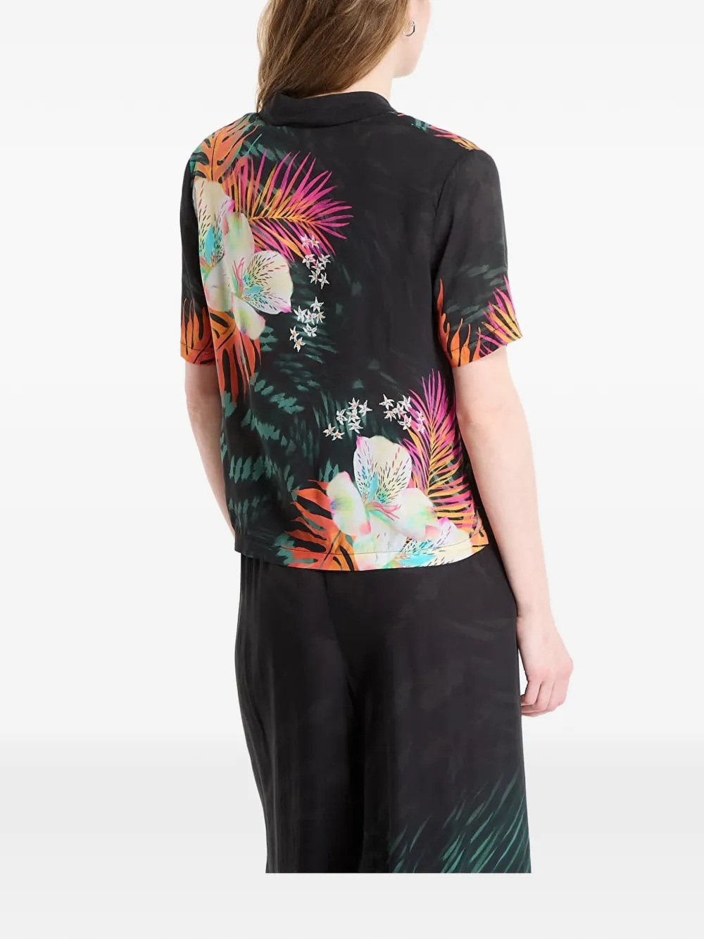 Desigual Overhemd met bloemenprint Zwart
