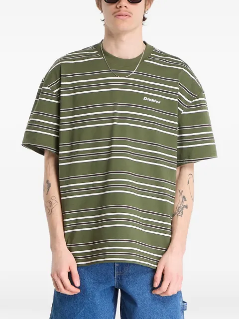 DICKIES East Liberty horizontal-stripe logo-embroidered cottonT-shirt