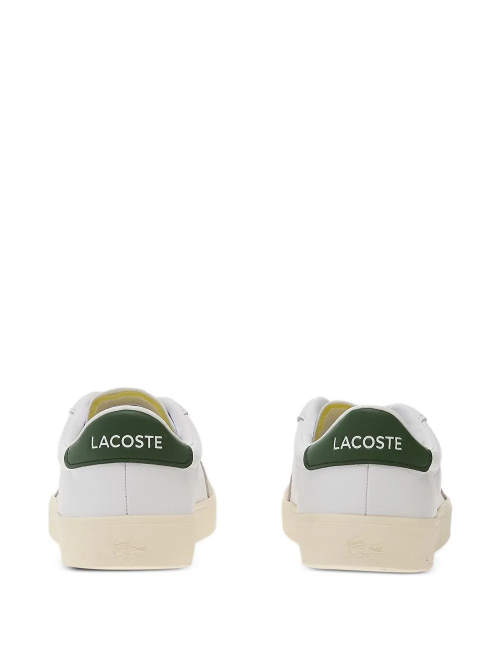 Lacoste logo-patch panelled sneakers Wit
