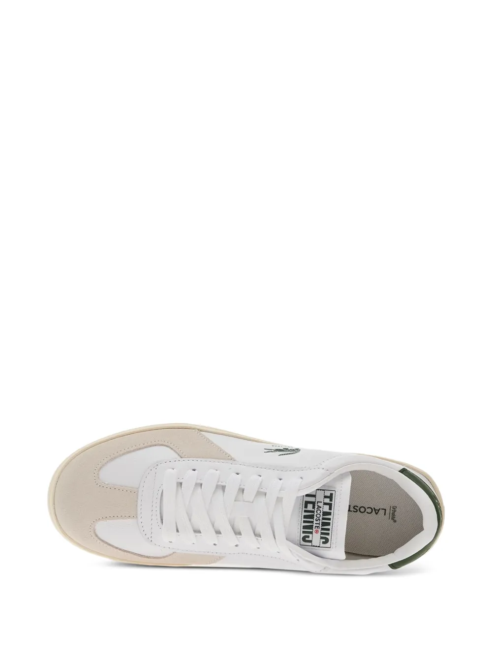 Lacoste logo-patch panelled sneakers Wit