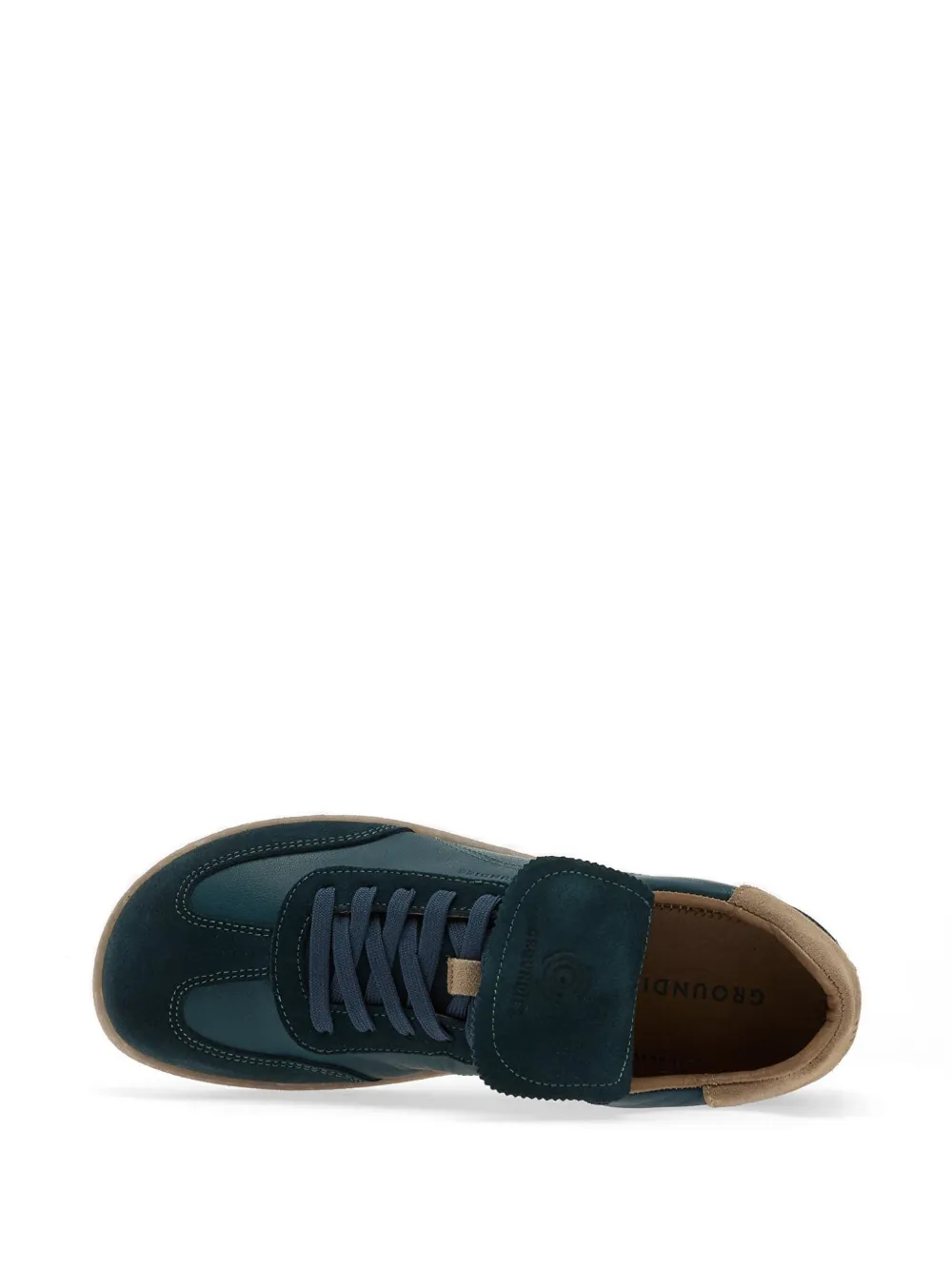 GROUNDIES suede-panelled sneakers Blauw