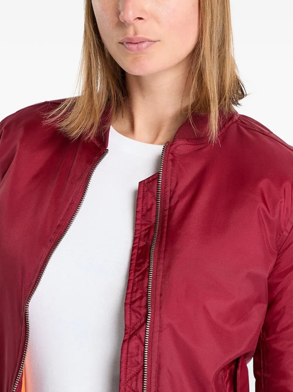 Urban Classics Bomberjack met ritszak Rood