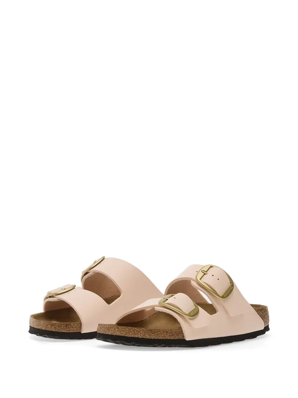 Birkenstock Arizona Big Buckle leather flat sandals Roze