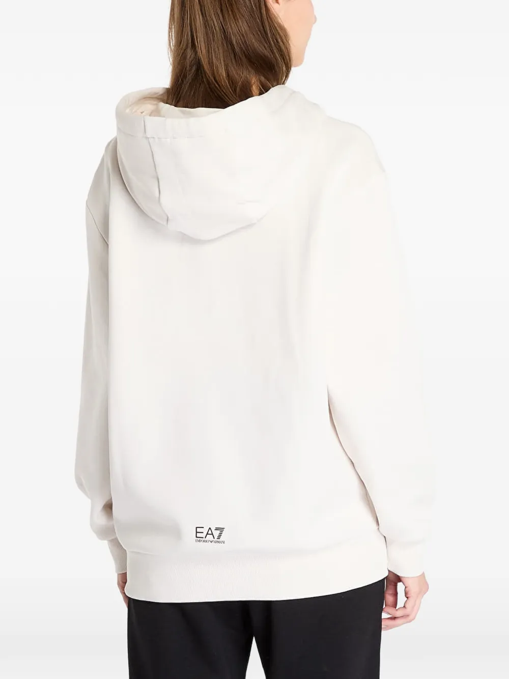 Ea7 Emporio Armani Hoodie met logoprint Beige